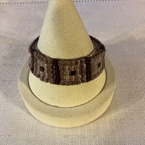 Lavender/Grey Glass Seed Bead Stretch Bracelet